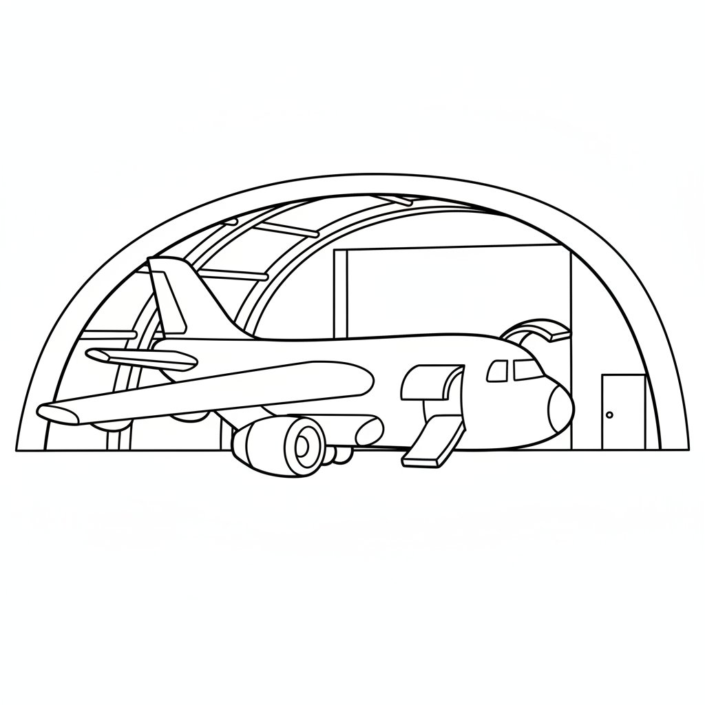 Dulce Avión de Carga Página para Colorear - Fácil