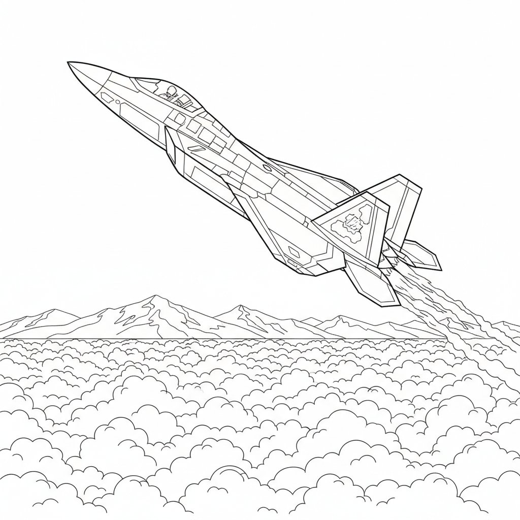 Página para Colorear Hermoso Caza - Difícil