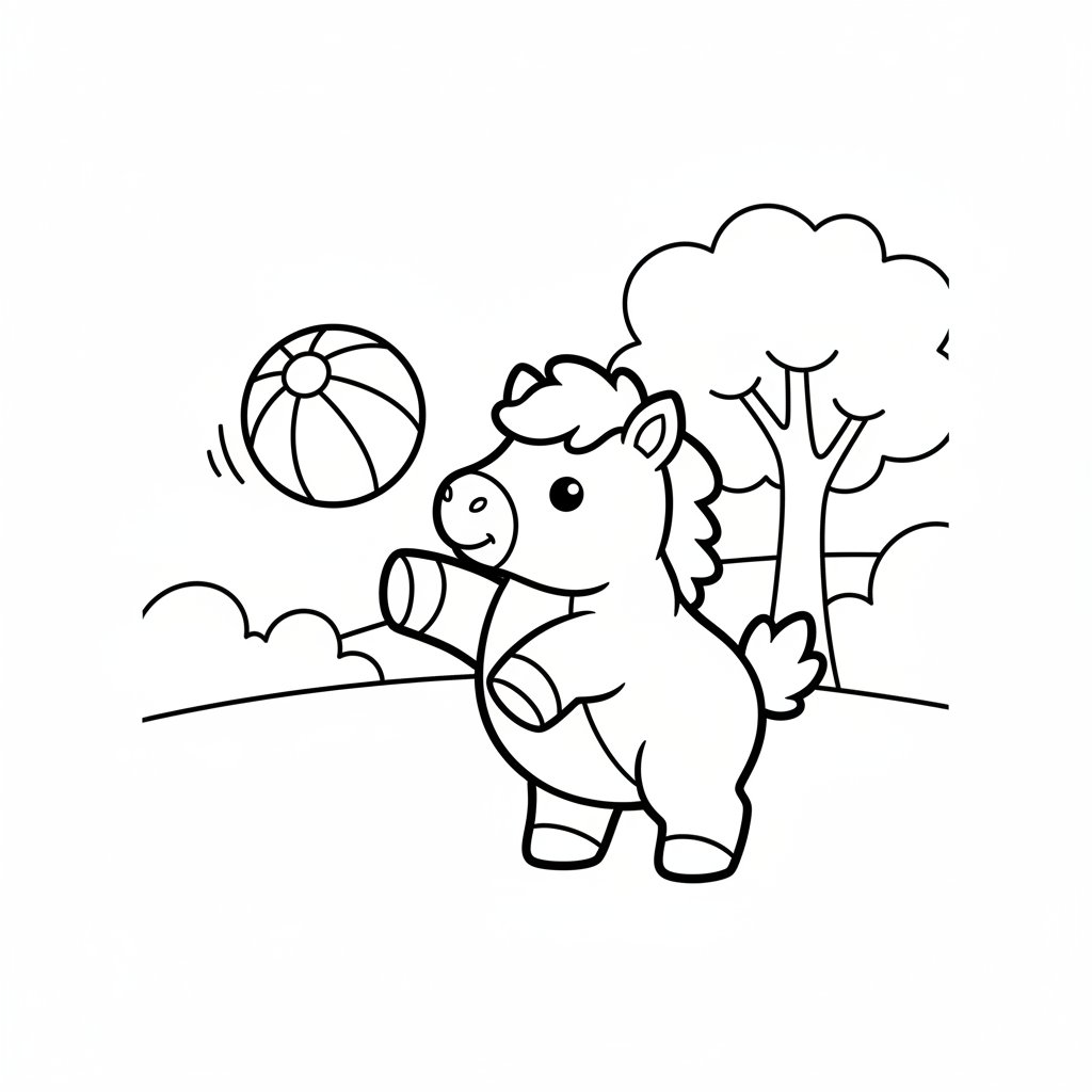 Página para Colorear de Pony - Fácil