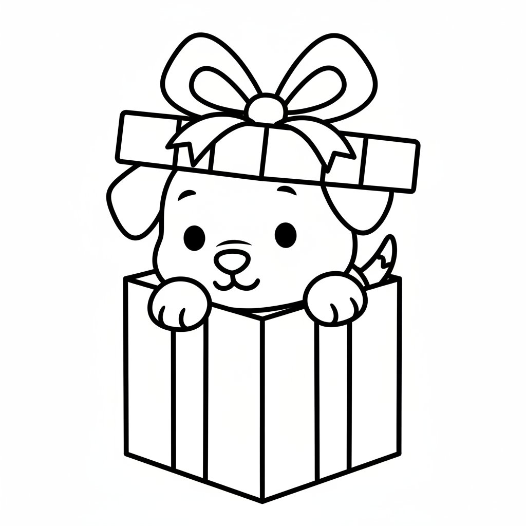 Página para Colorear de Cachorro - Fácil