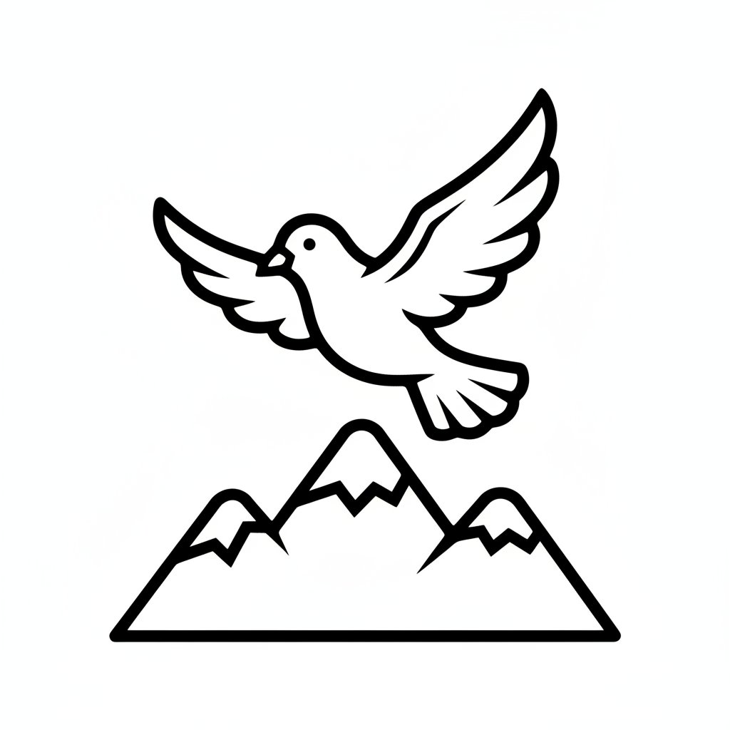 Página para Colorear de la Paloma - Fácil