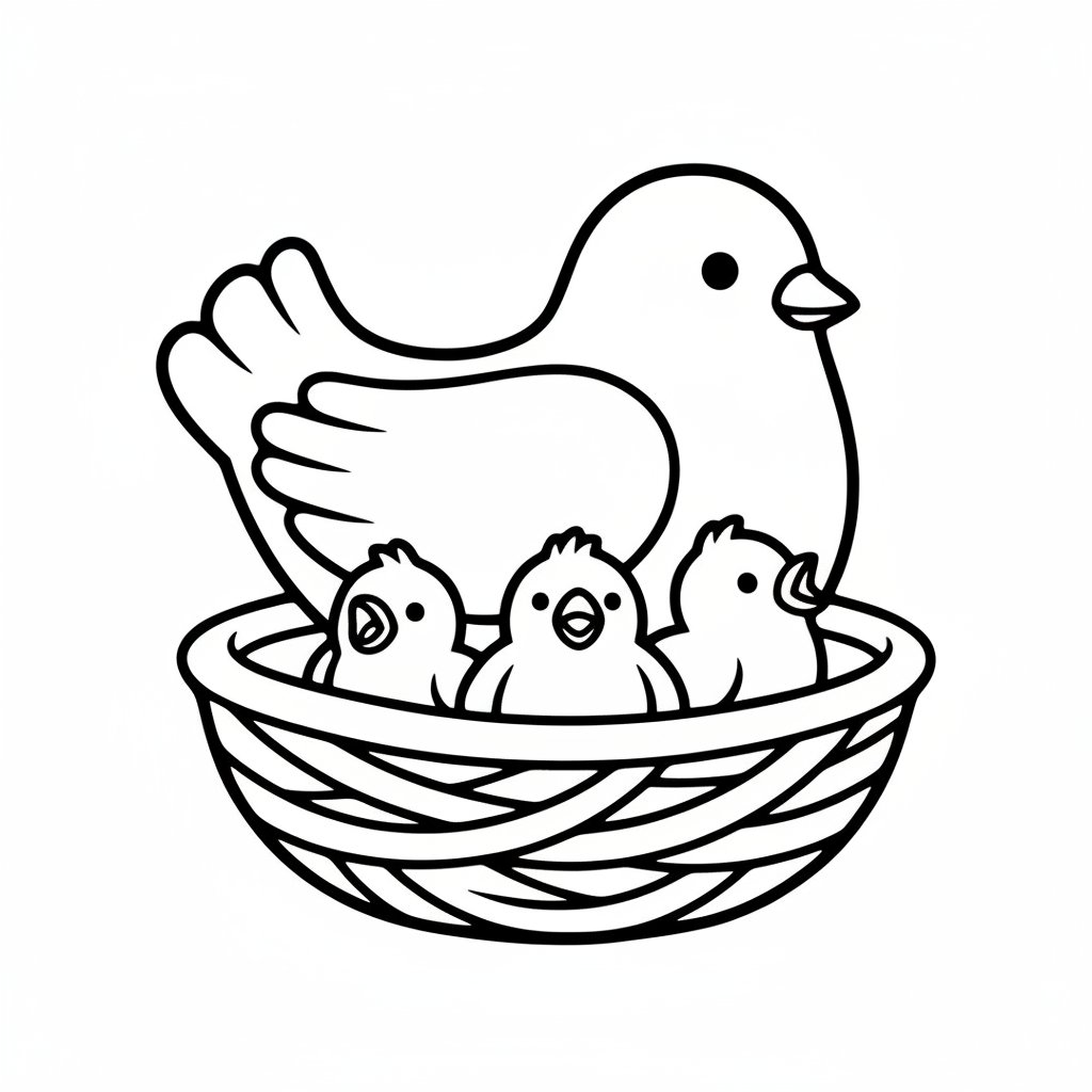 Página para Colorear de Linda Paloma - Fácil