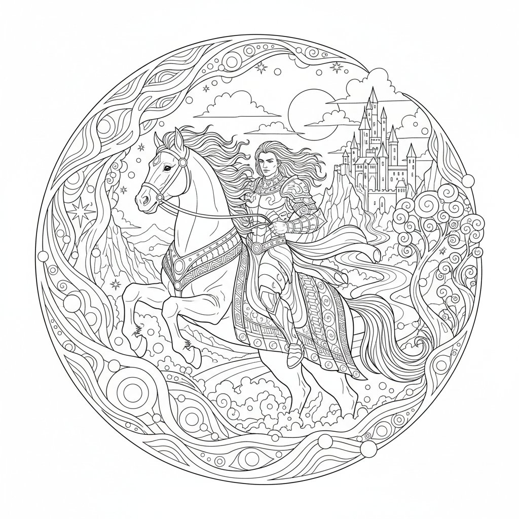 Página para Colorear de Centauro - Difícil