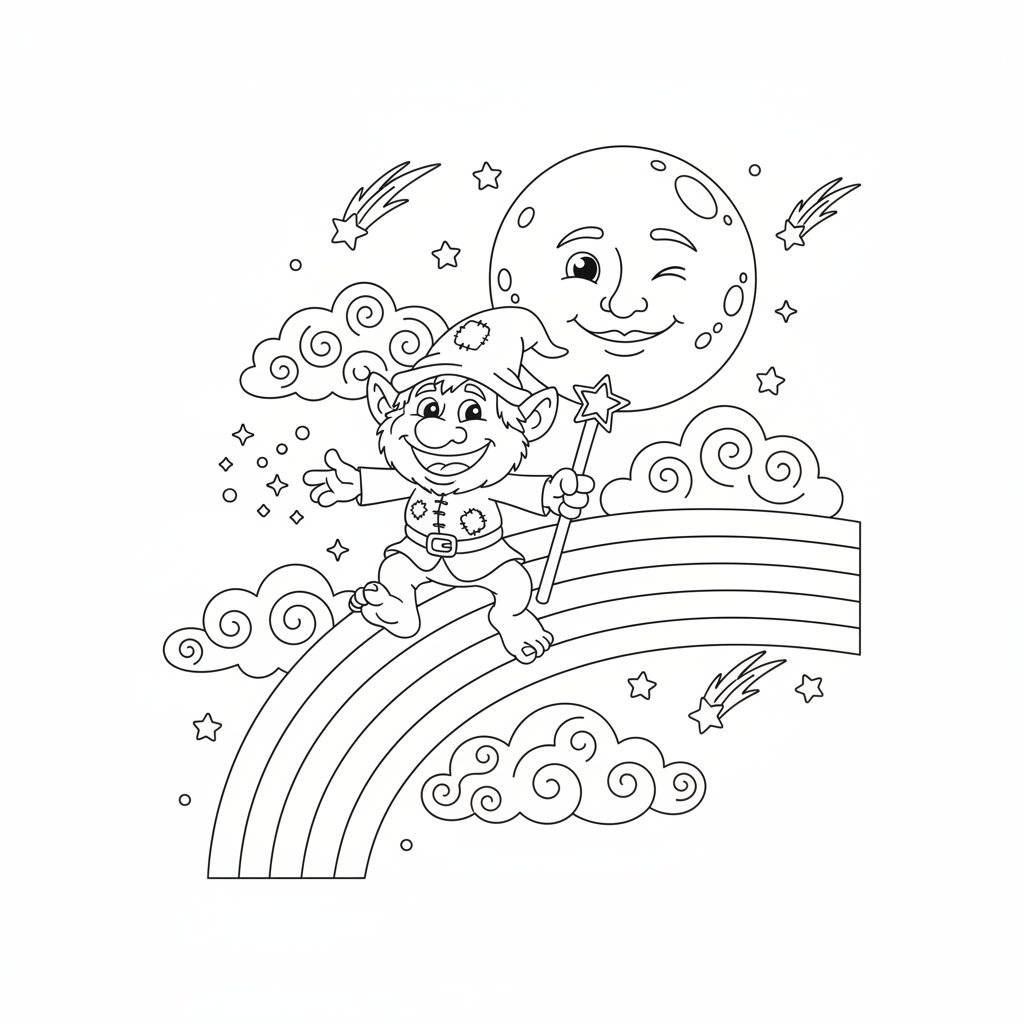 Página para Colorear de Troll - Medio