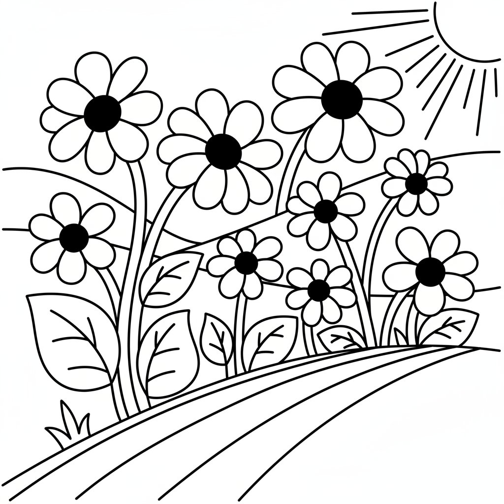 Página para Colorear de Margarita - Fácil