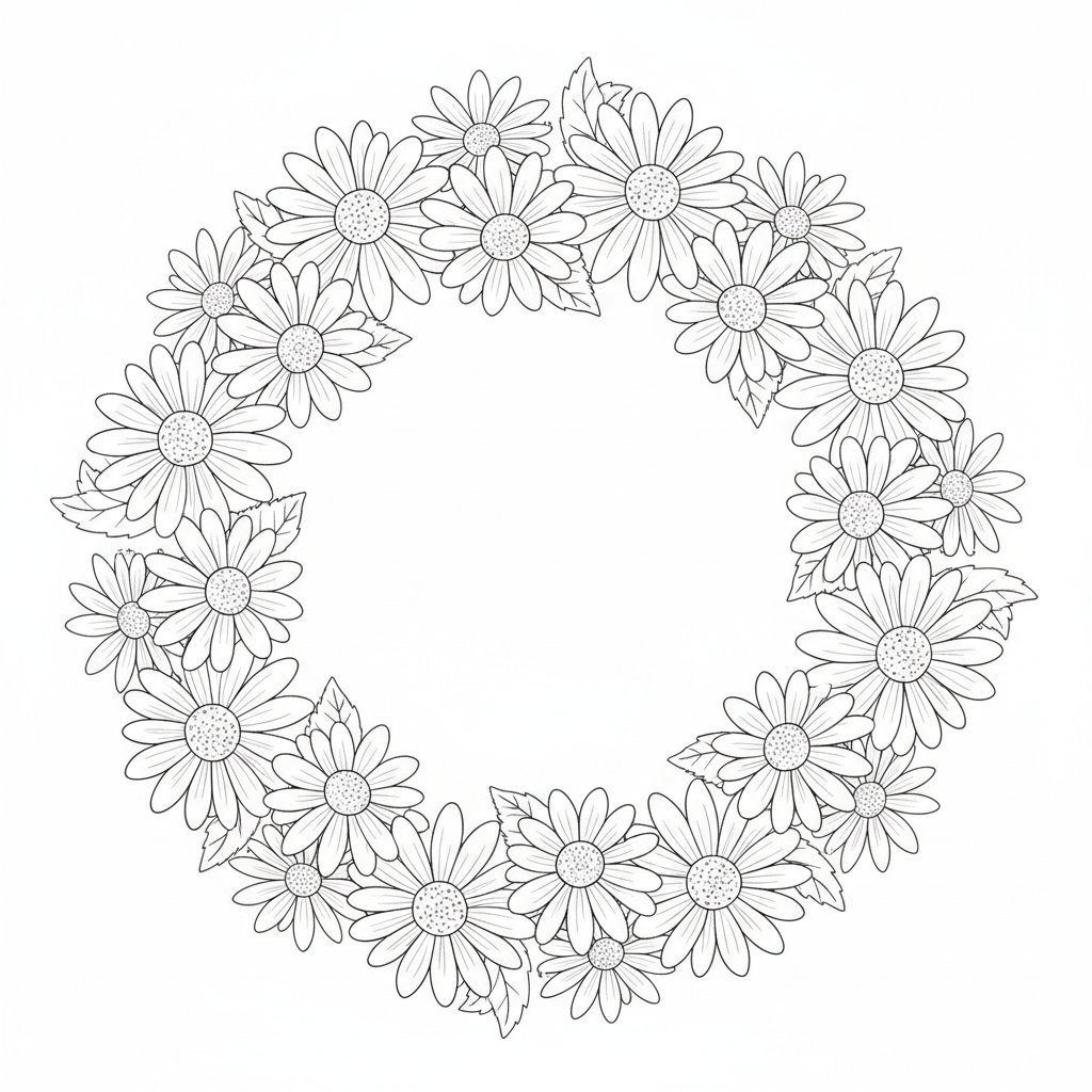 Encantadora Página para Colorear de Margarita - Medio