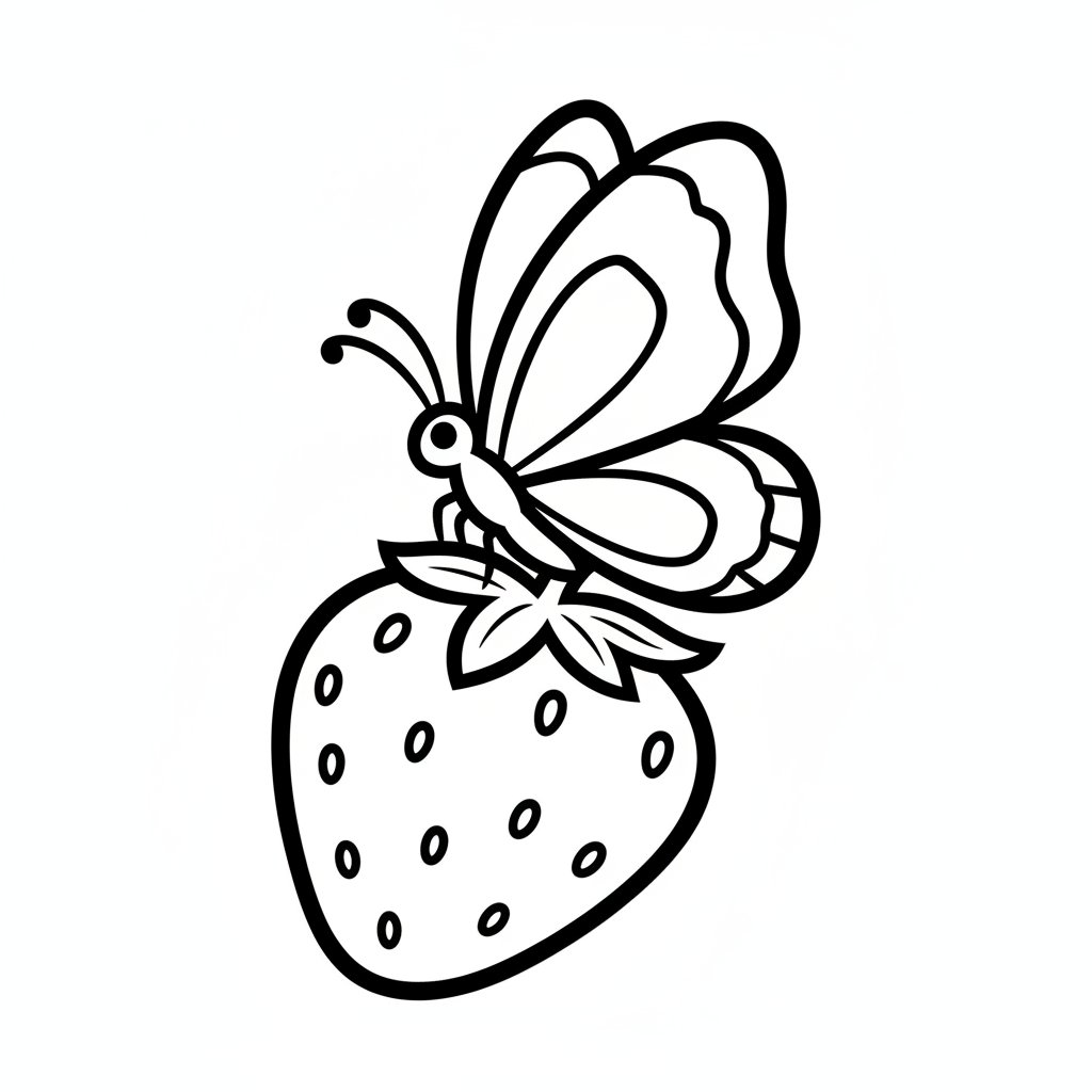 Página para Colorear de Mariposa - Fácil