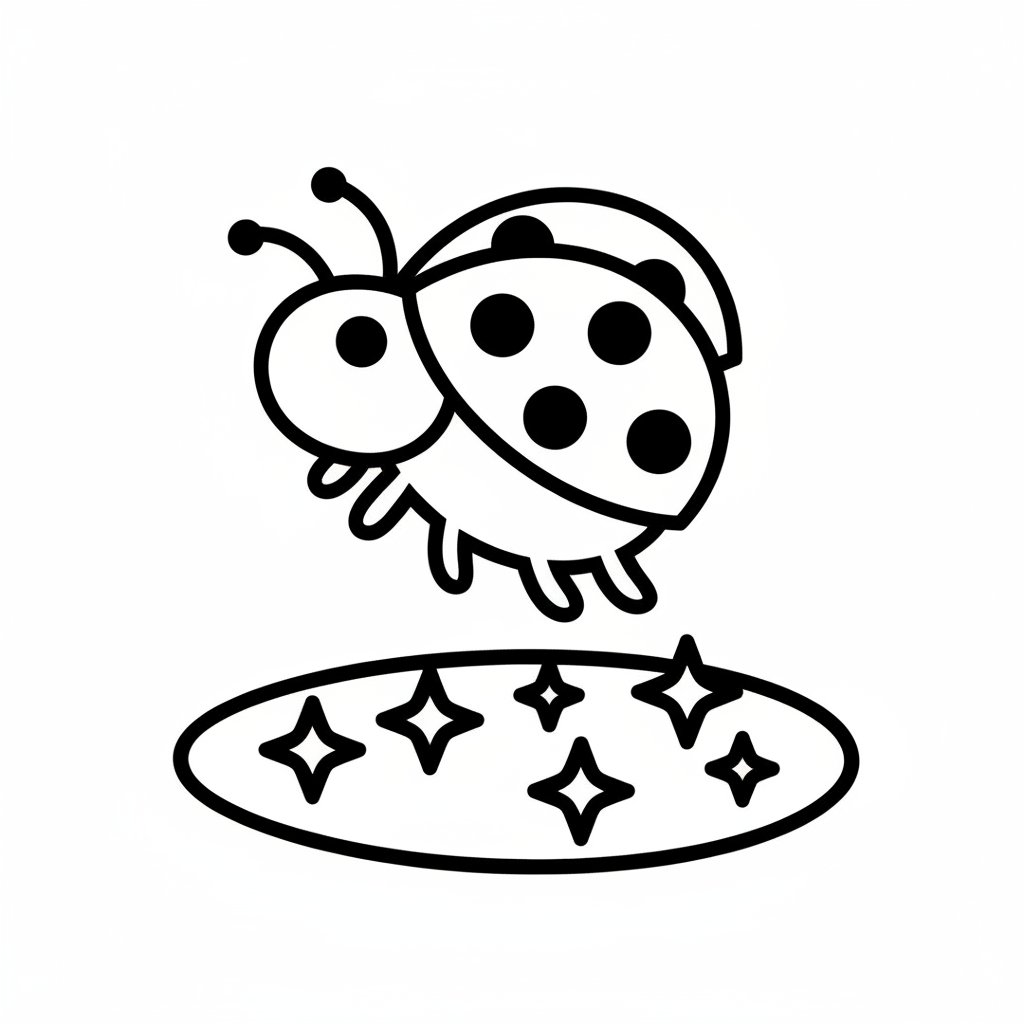 Marienkäfer Malbild - Einfach