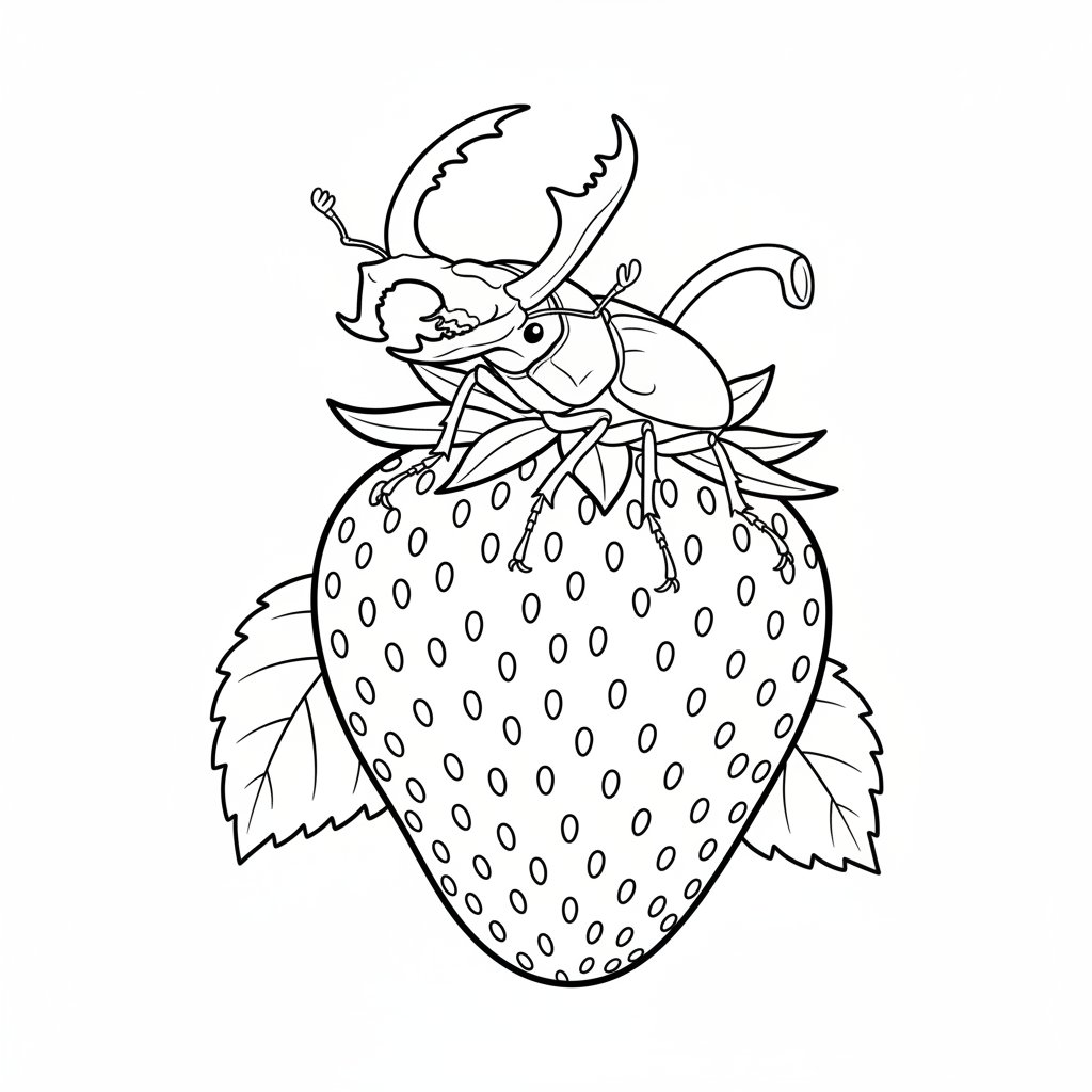 Hirschkäfer Ausmalbild - Mittel