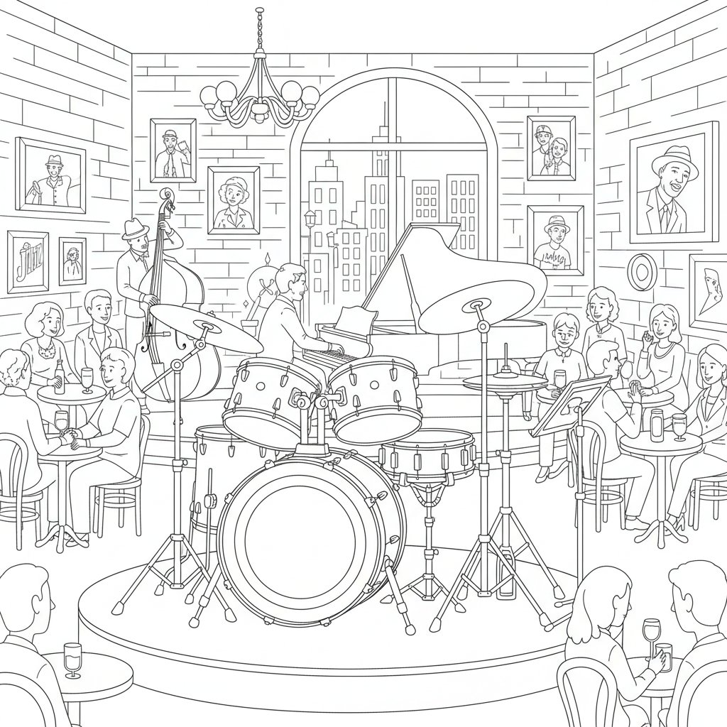 Página para Colorear de Batería - Difícil