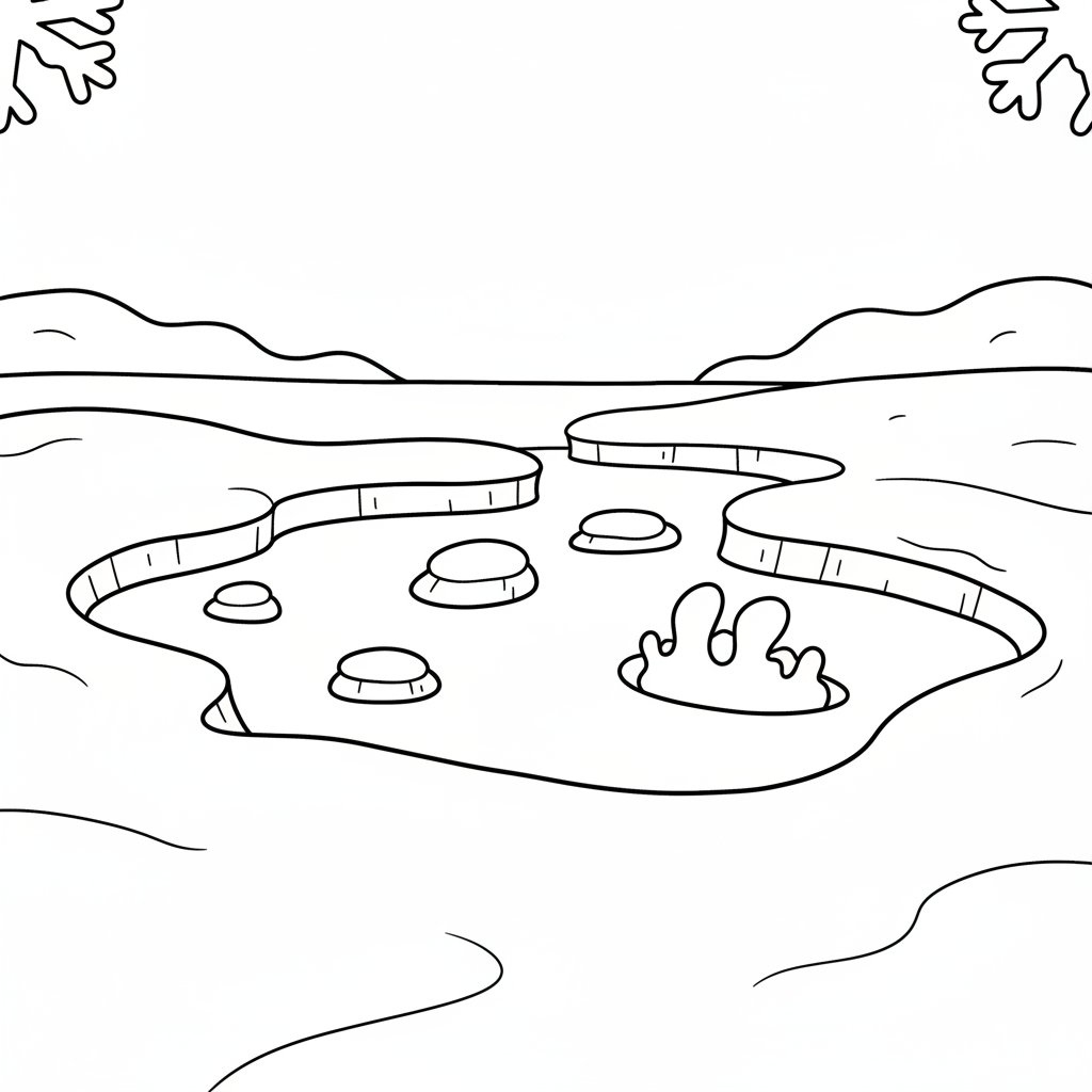 Página para Colorear de las Adorables Pozas de Marea - Fácil