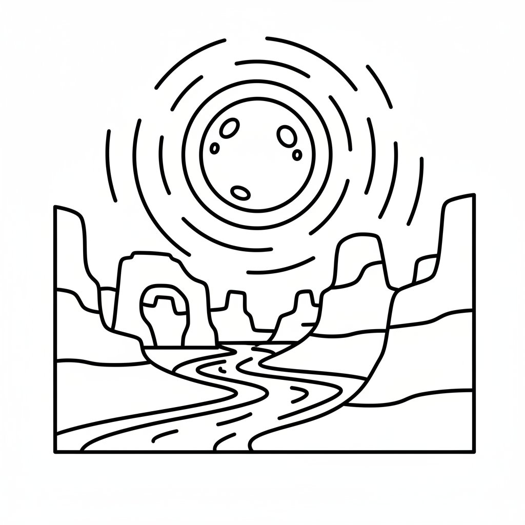 Página para Colorear Hermoso Cañón - Fácil