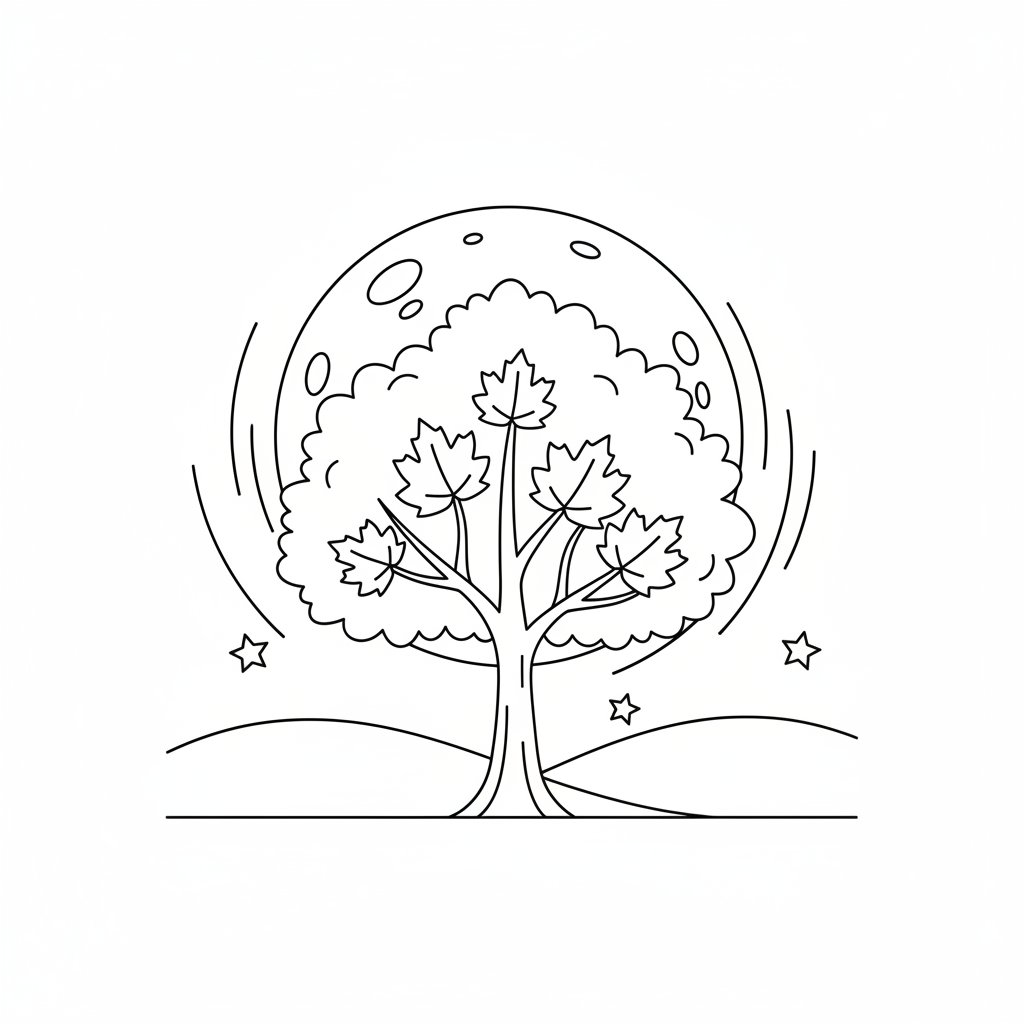 Página para Colorear de Arce - Medio