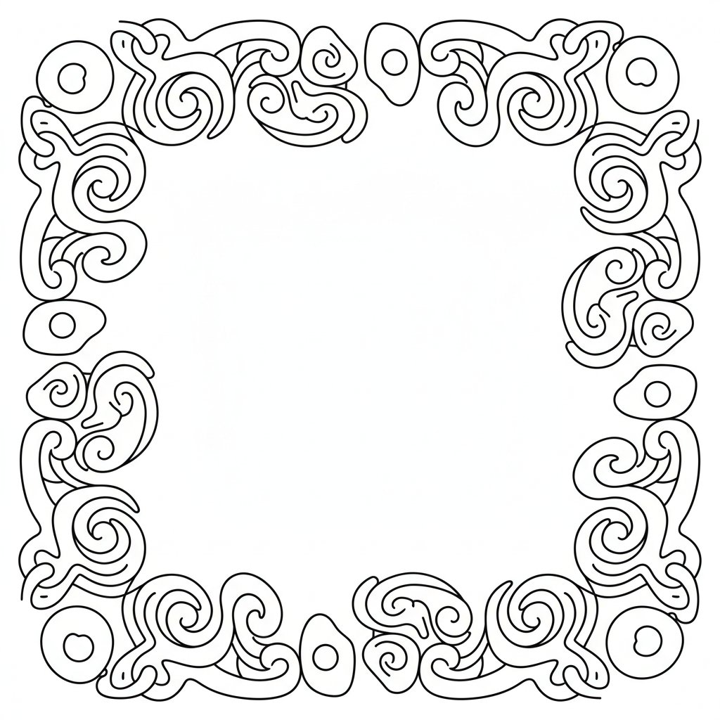 Página para Colorear de Remolinos Abstractos - Fácil