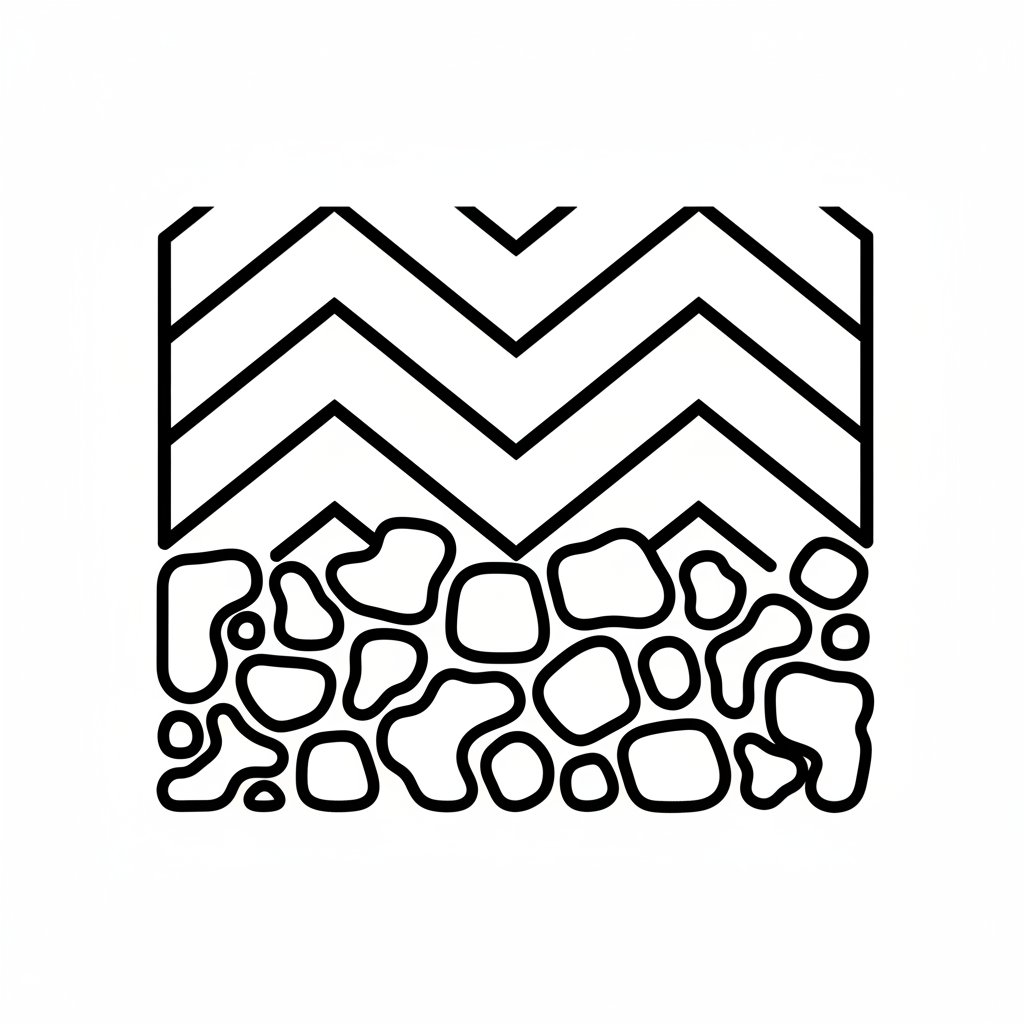 Página para Colorear Patrón Chevron - Fácil