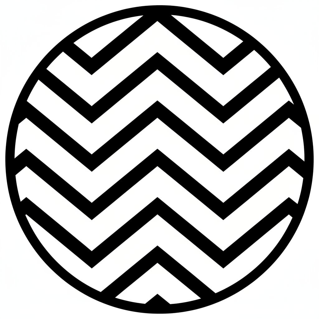 Página para Colorear de Lindo Patrón Chevron - Fácil