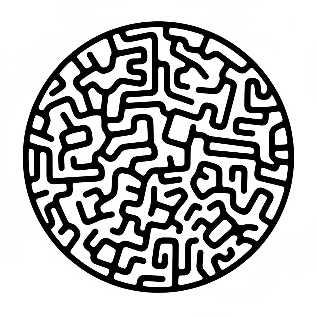 Página para Colorear de Patrón Tribal Mágico - Fácil