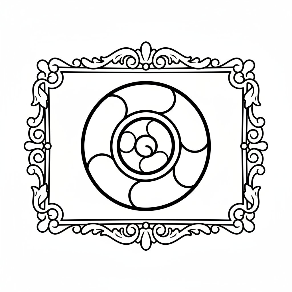 Página para Colorear Patrón en Espiral - Fácil