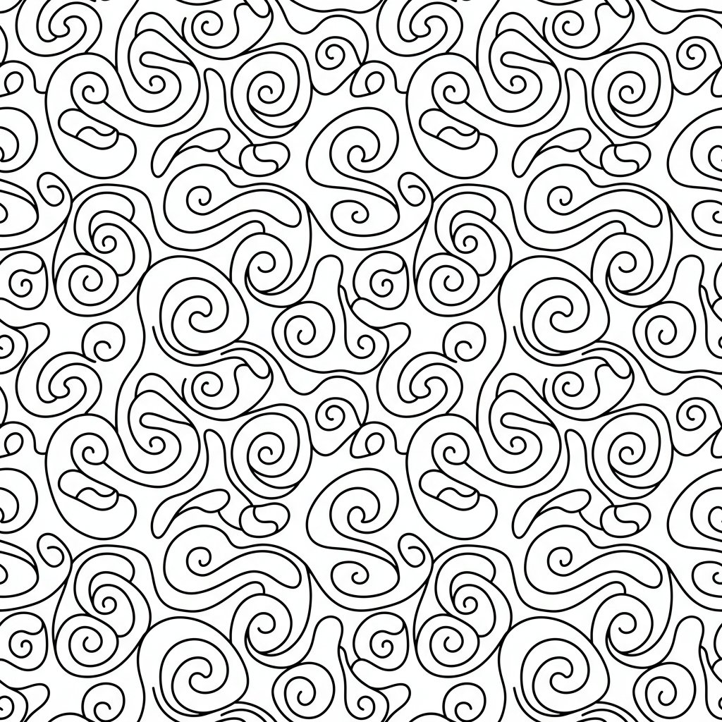 Página para Colorear de Remolinos Abstractos Impresionantes - Medio