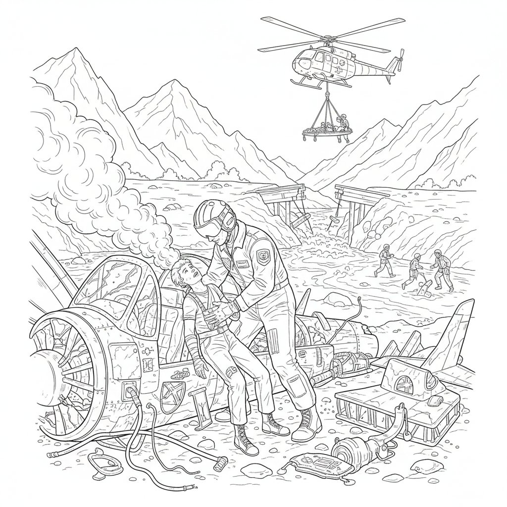 Página para Colorear del Piloto Juguetón - Difícil