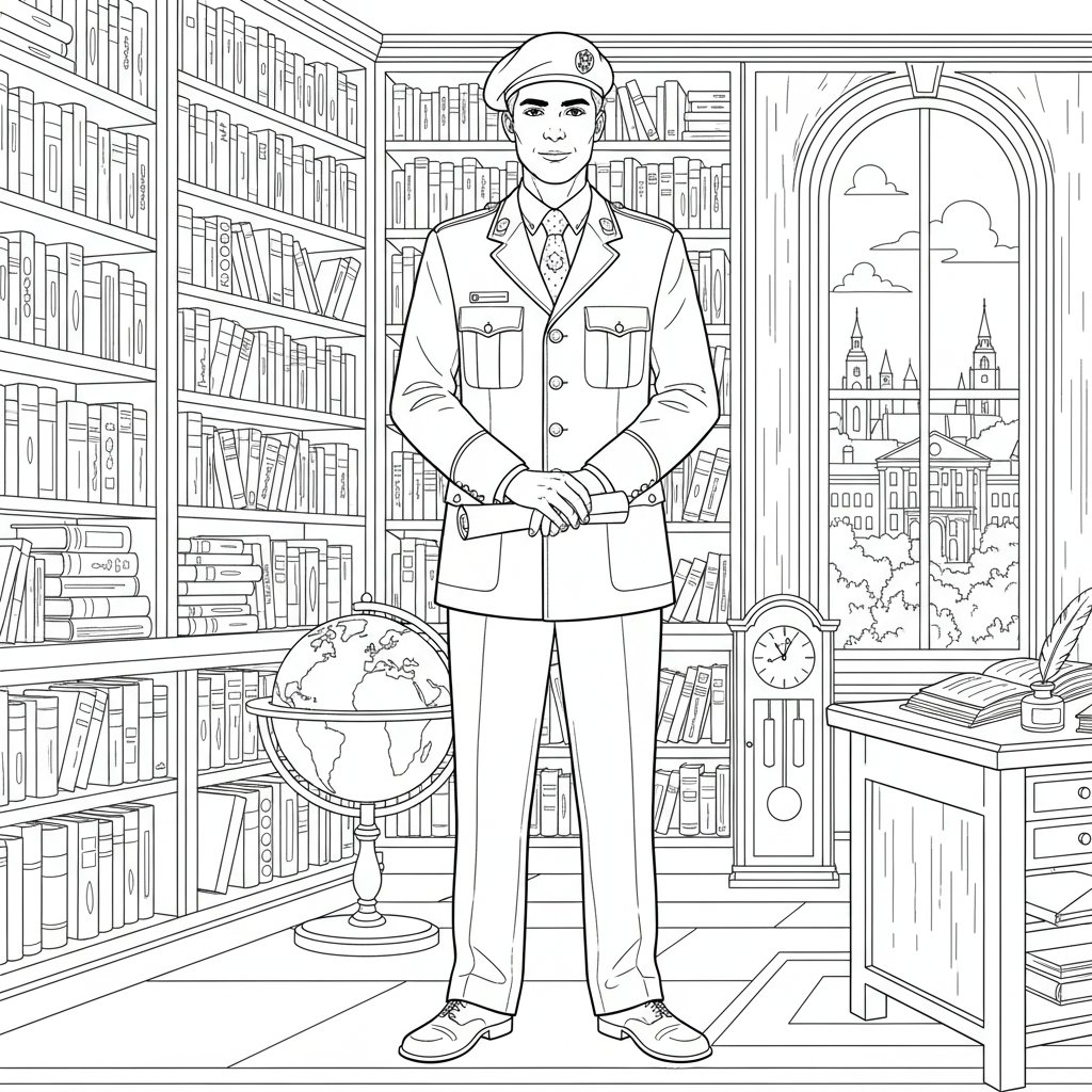 Página para Colorear de Maestra - Difícil