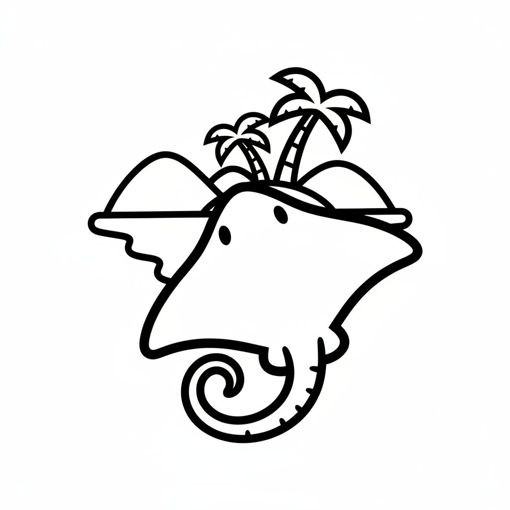 Página para Colorear de Raya Juguetona - Fácil