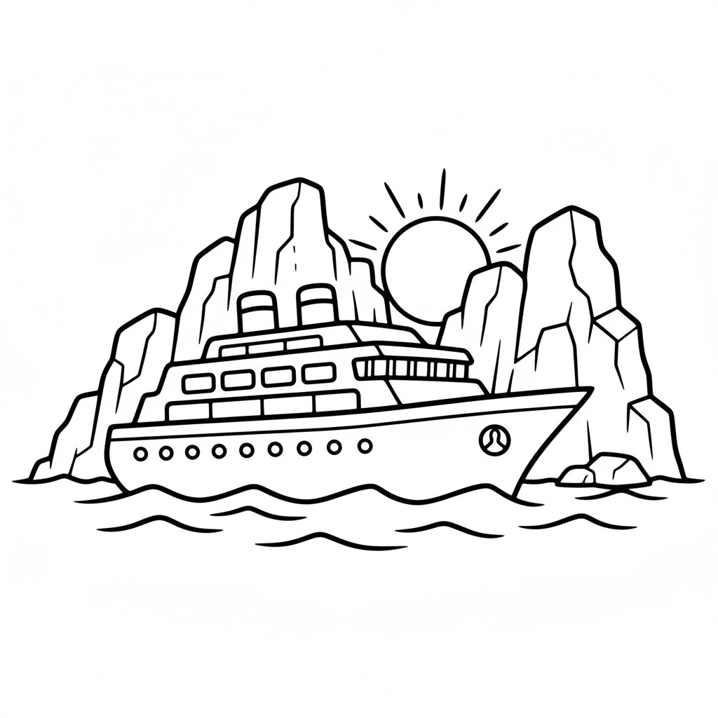 Página para Colorear de Crucero - Fácil
