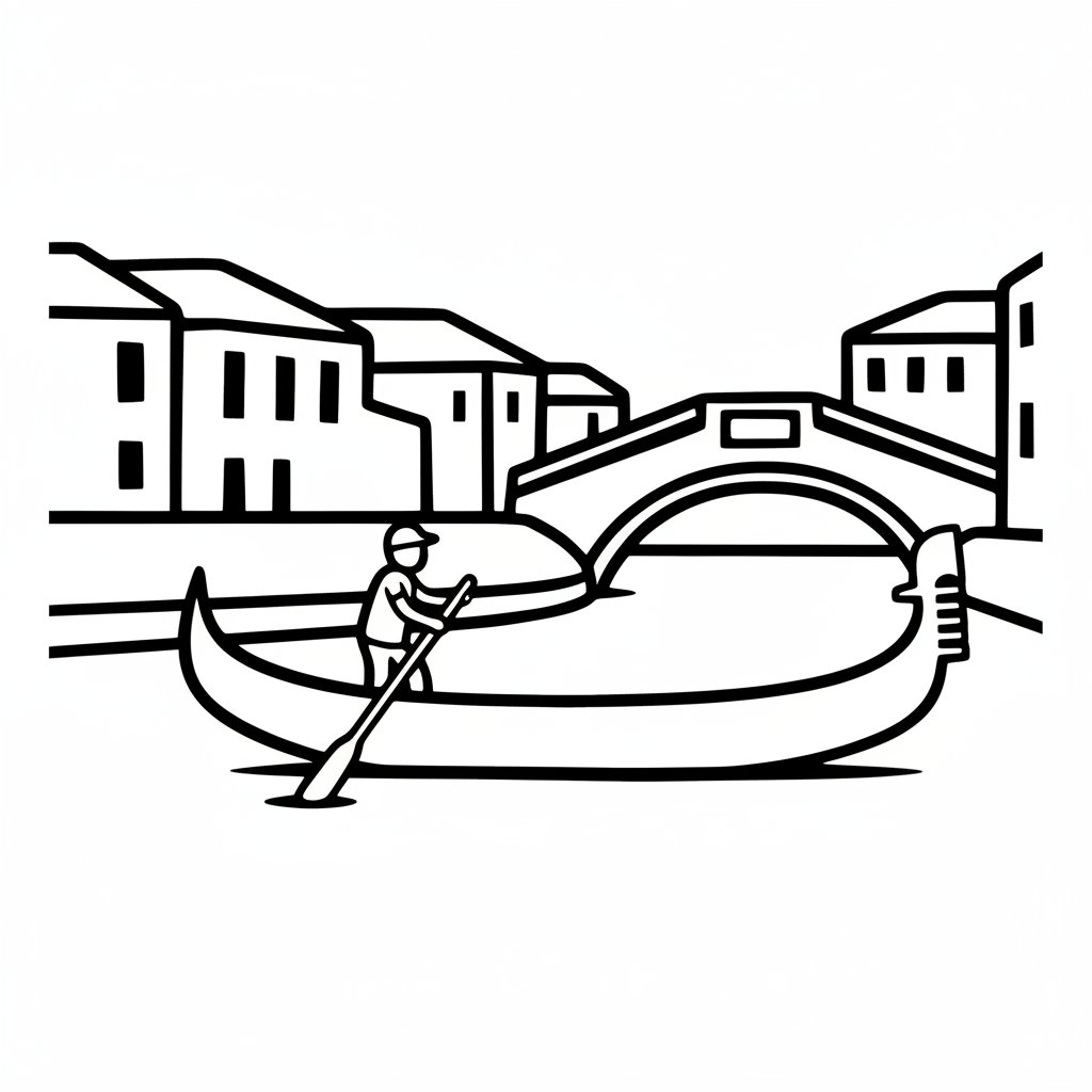 Página para Colorear Canoa Maravillosa - Fácil