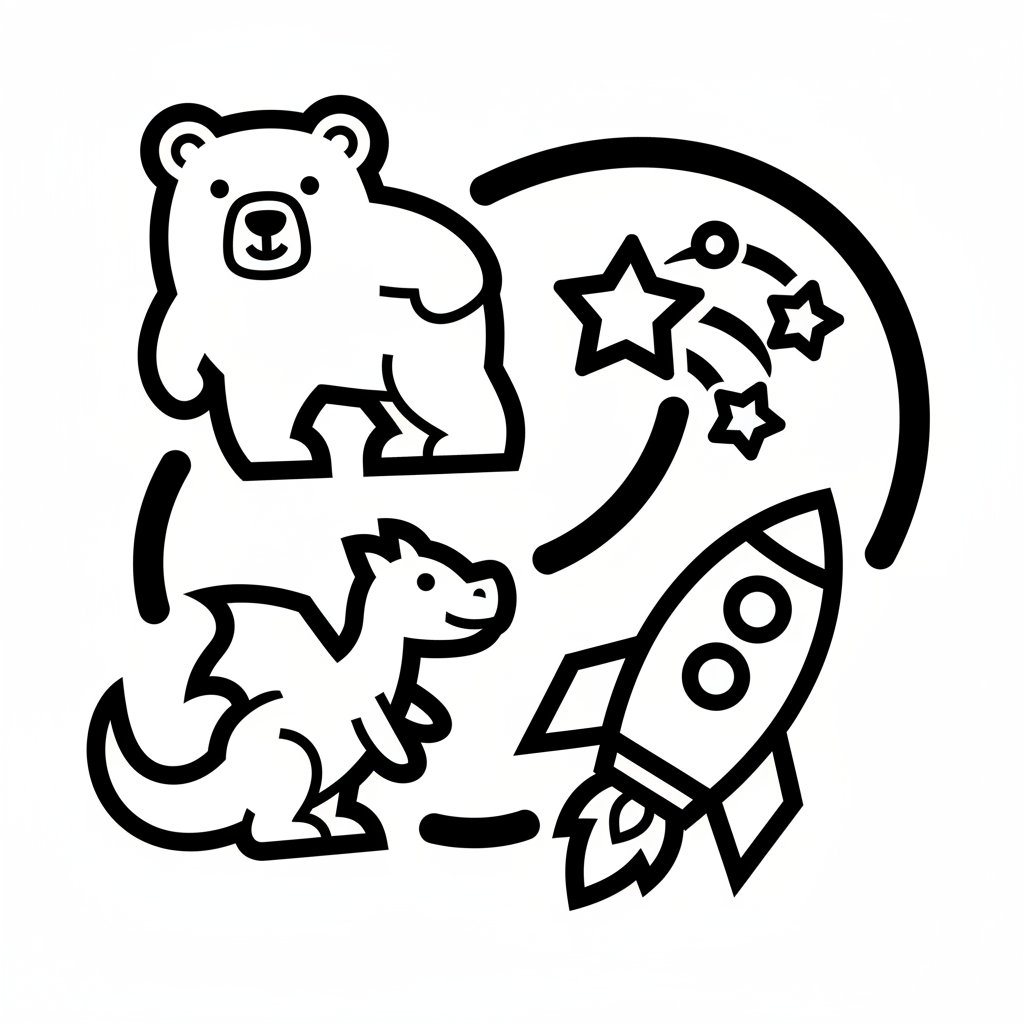 Página para Colorear de Constelación Clásica - Fácil