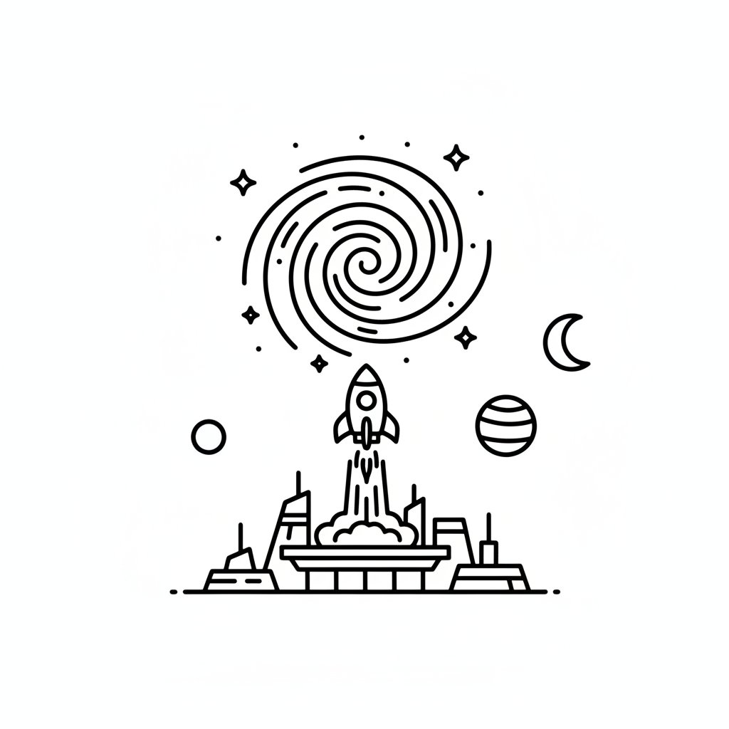 Dulce Galaxia Página para Colorear - Fácil