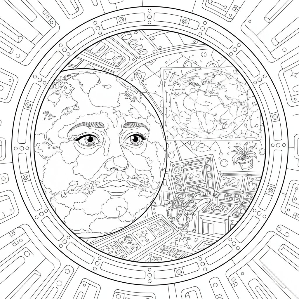 Página para Colorear de Marte - Difícil