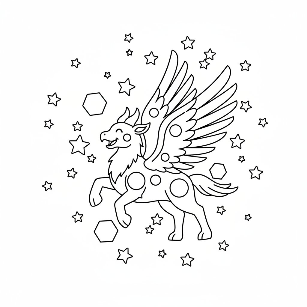 Página para Colorear de Linda Constelación - Medio