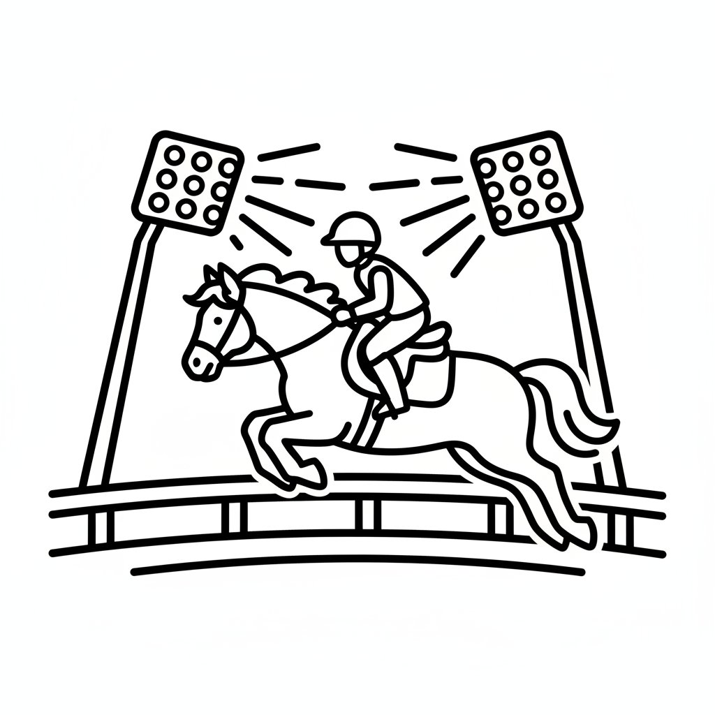 Página para Colorear de Jinete - Fácil