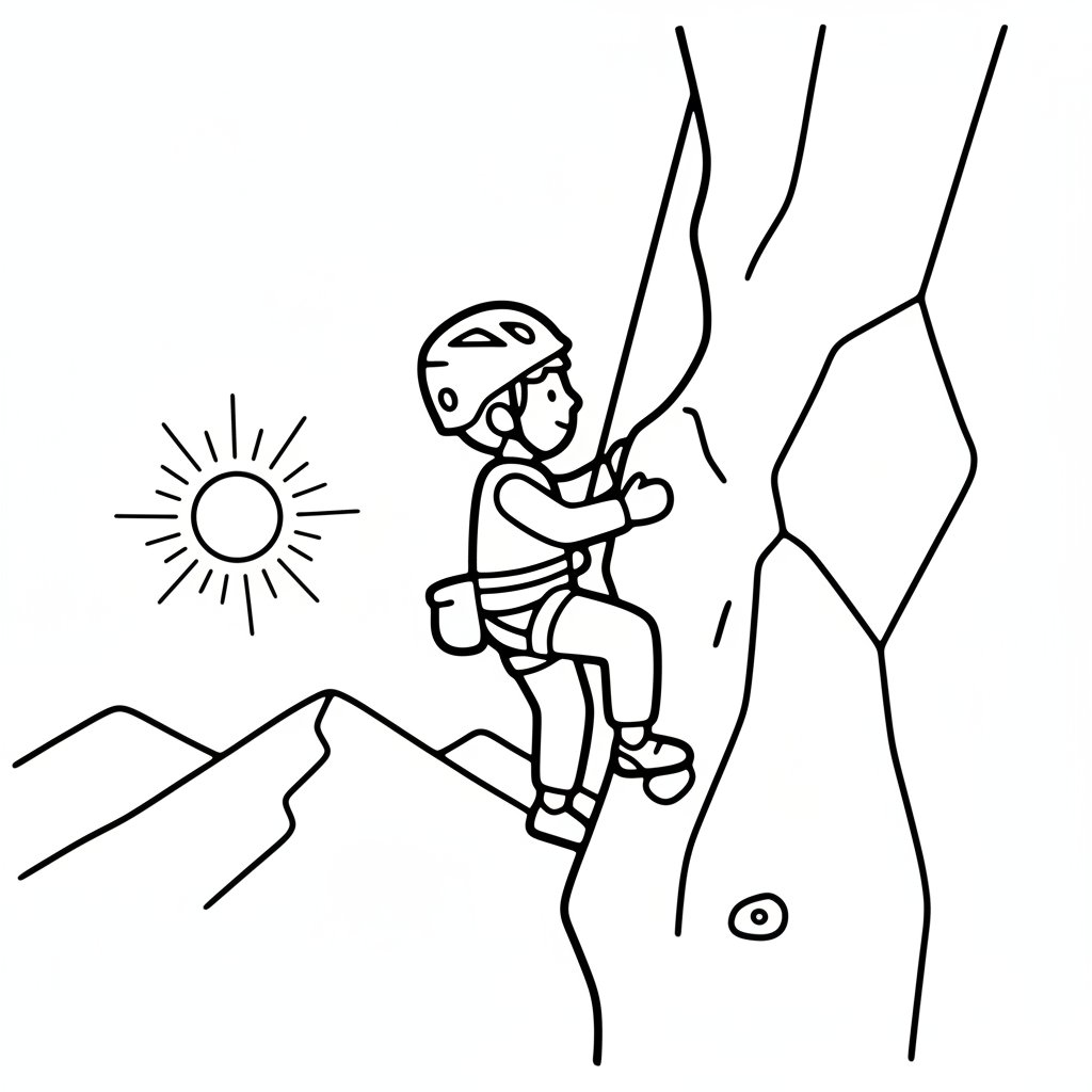 Página para Colorear Escalador - Fácil