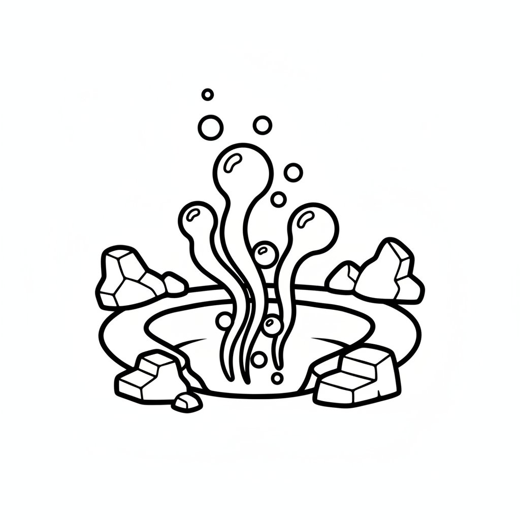 Página para Colorear de Fosa Oceánica Vibrante - Fácil