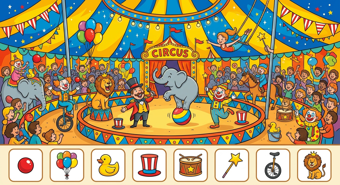Espectáculo de Circo Imagen Oculta - Fácil