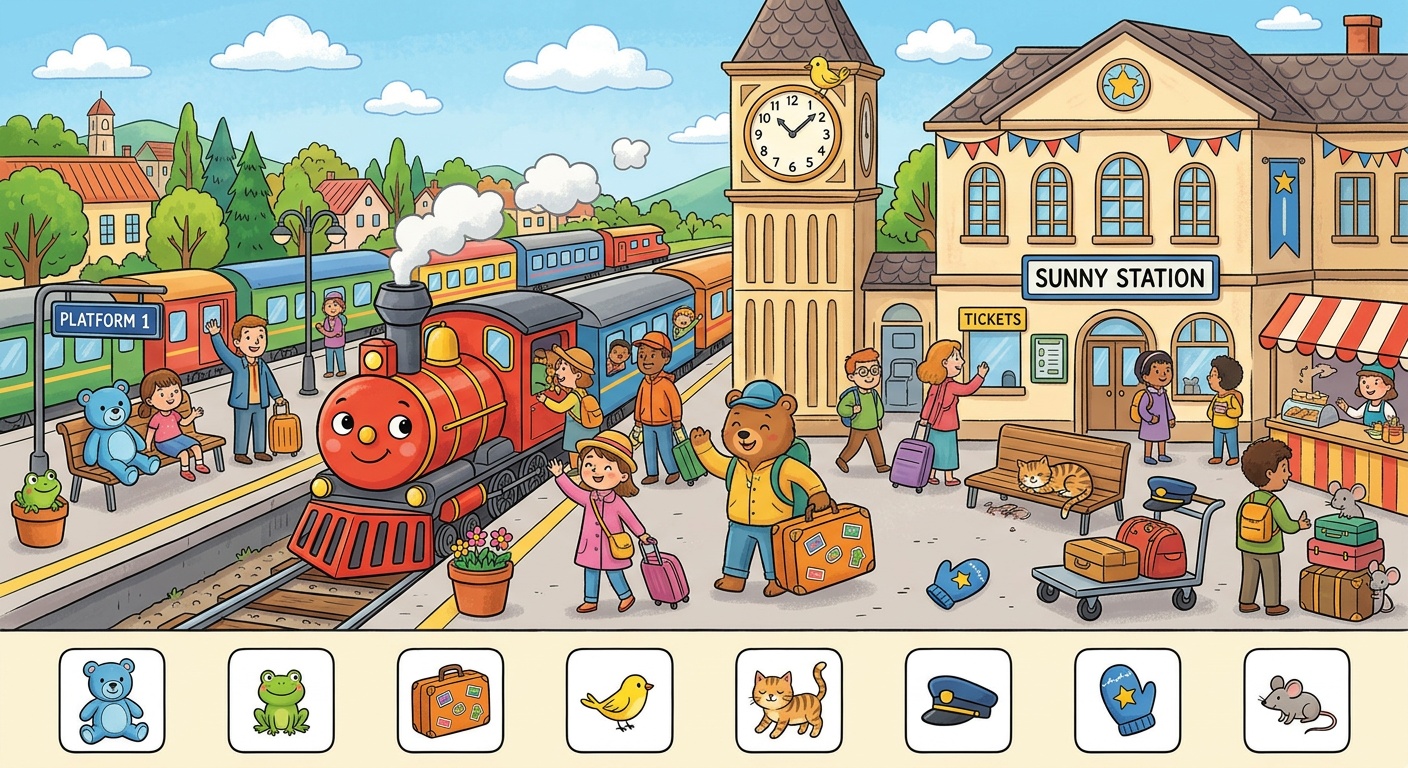 Imagen Oculta de Estación de Tren - Fácil