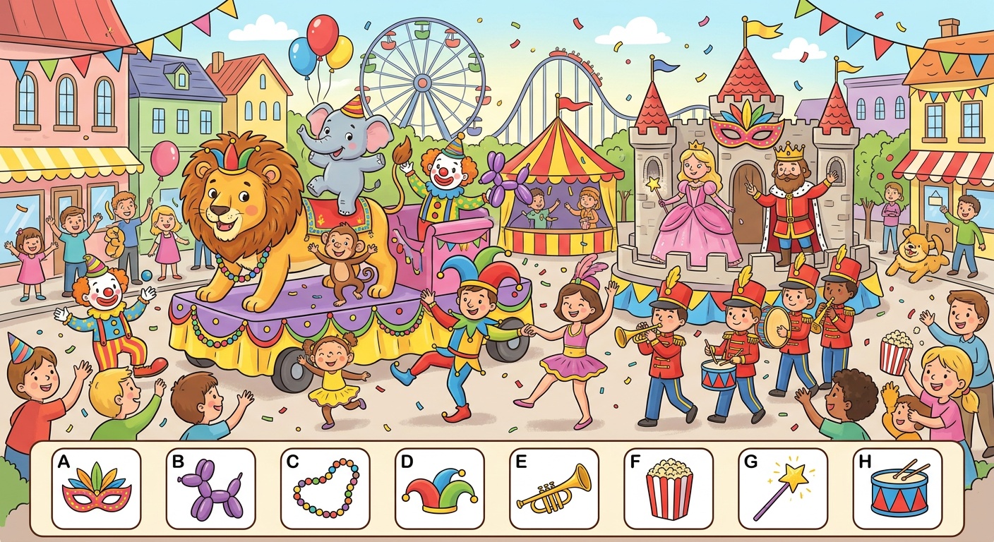 Imagen Oculta Desfile de Carnaval - Fácil