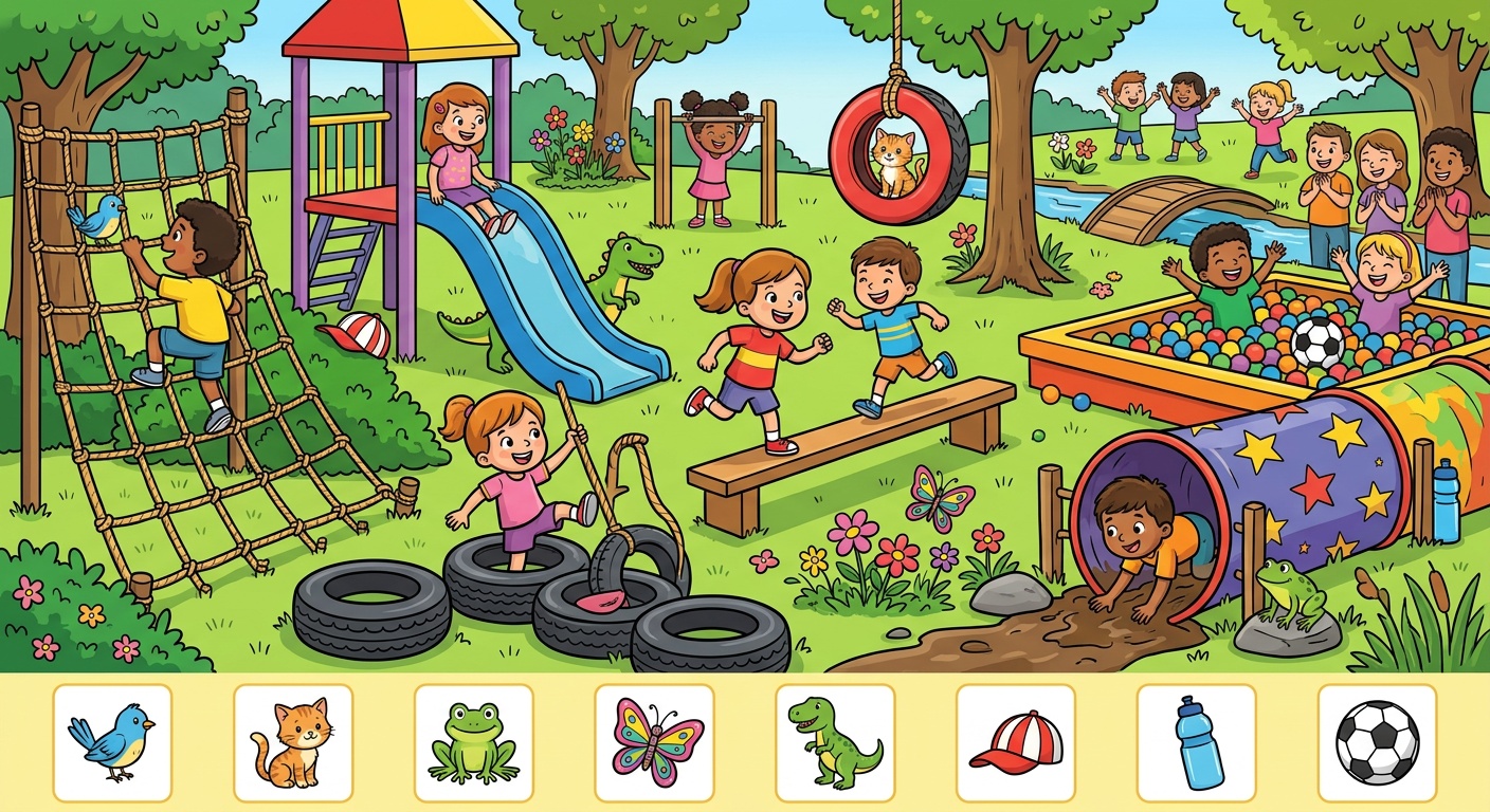 Imagen Oculta de Circuito de Obstáculos - Fácil