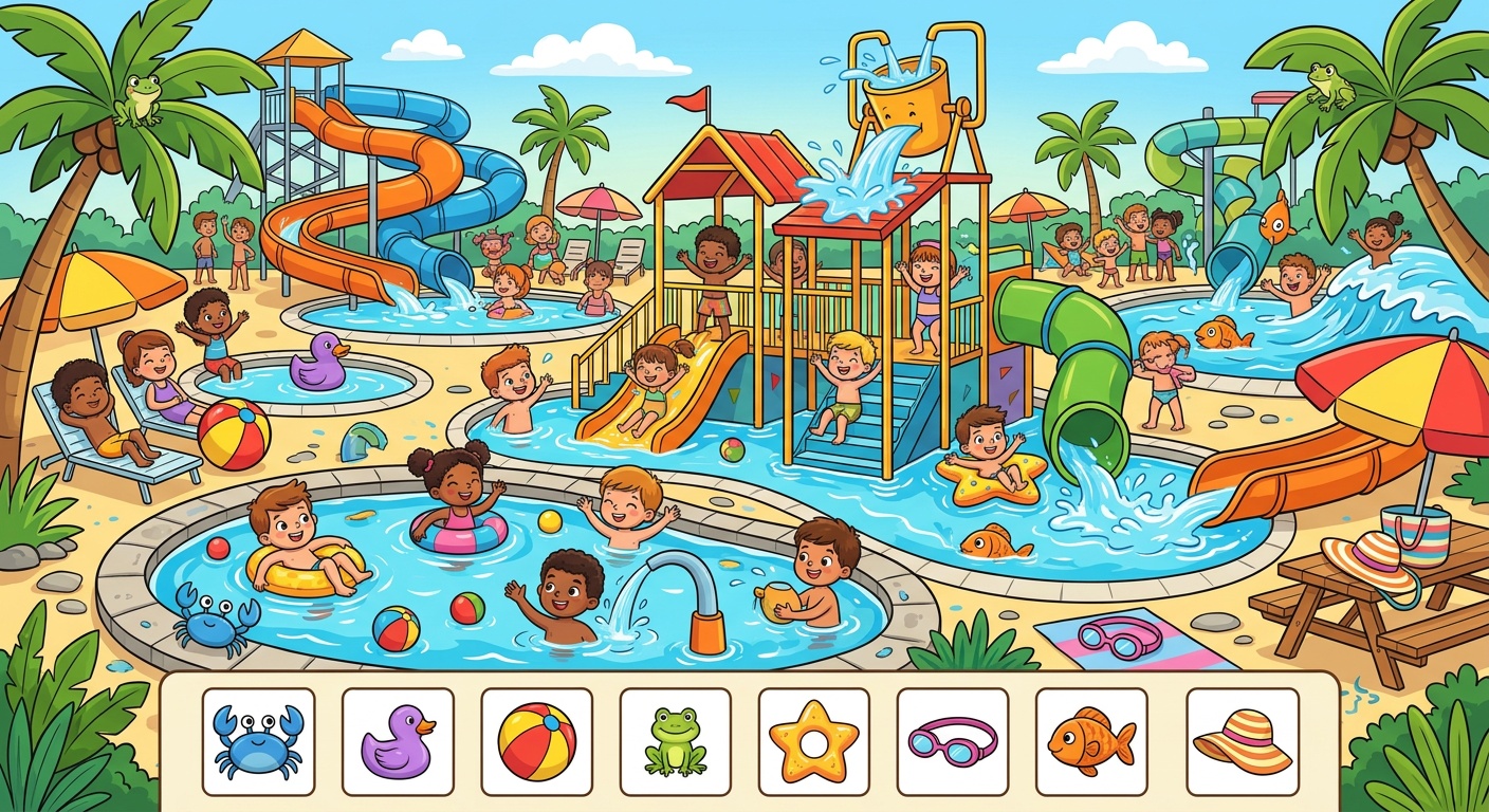 Imagen Oculta del Parque Acuático - Fácil