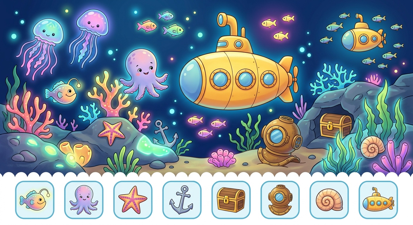 Imagen Escondida del Mar Profundo - Fácil