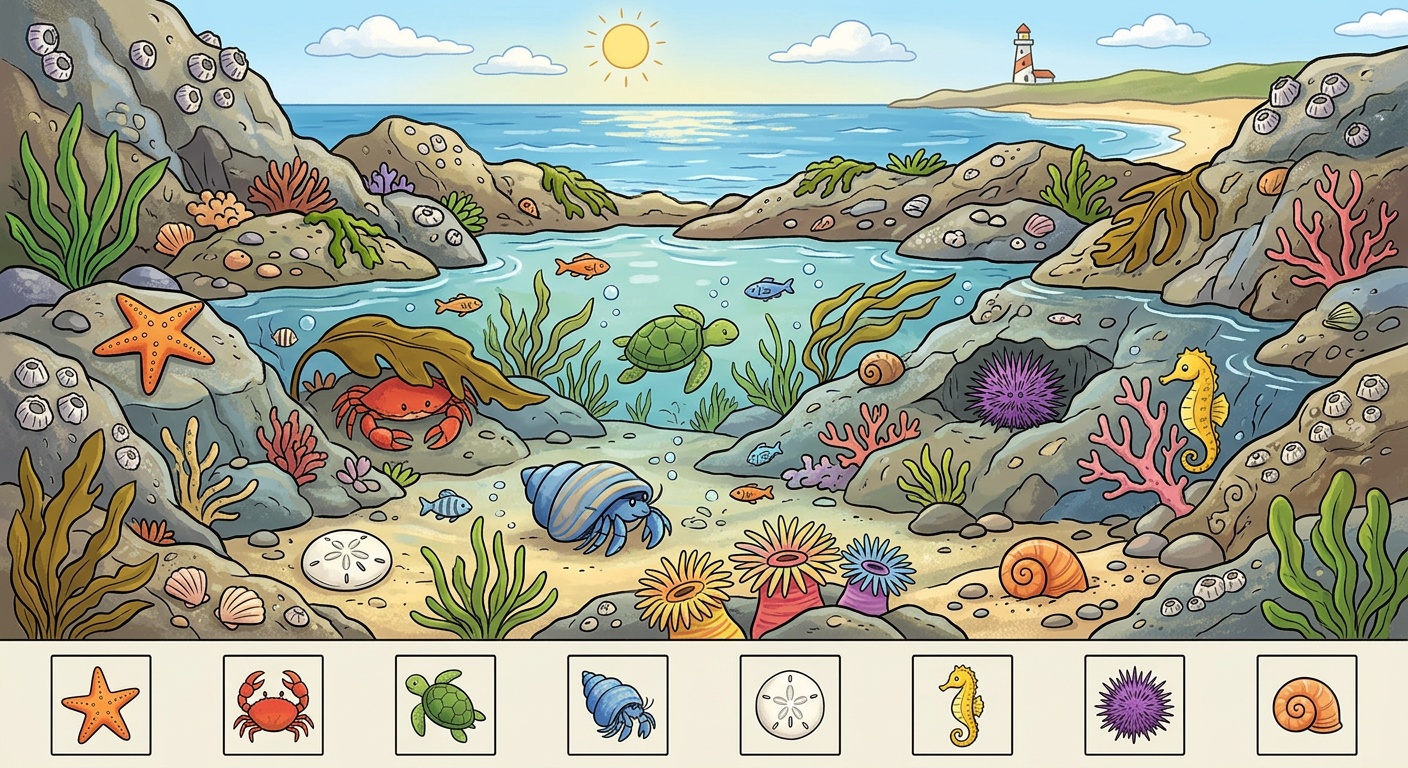 Imagen Oculta de la Charca Costera - Fácil