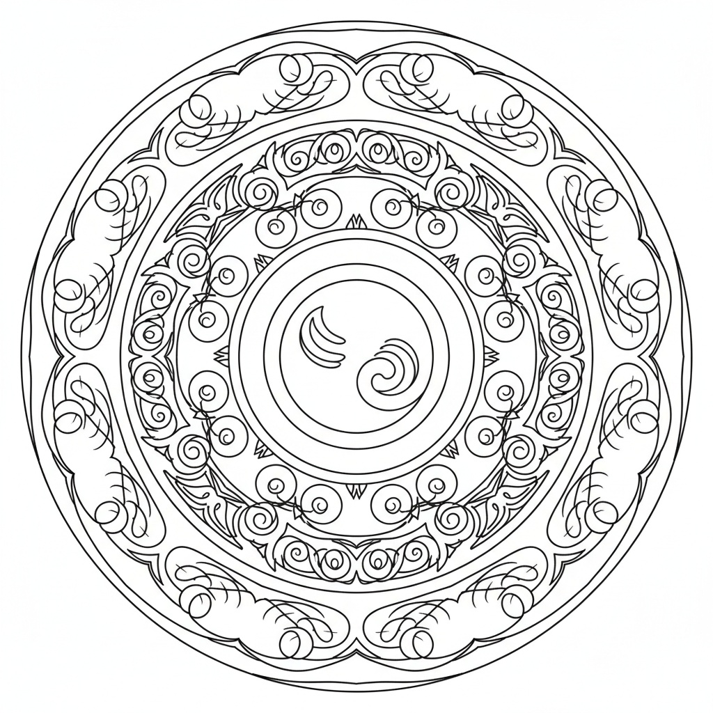 Mandala Baffi di Gatto - Medio