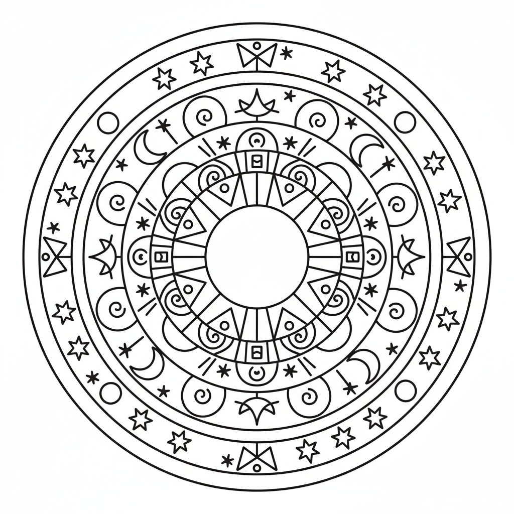 Mandala del Portal Mágico - Fácil