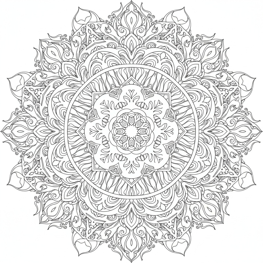 Mandala di Fuoco Vulcanico - Difficile