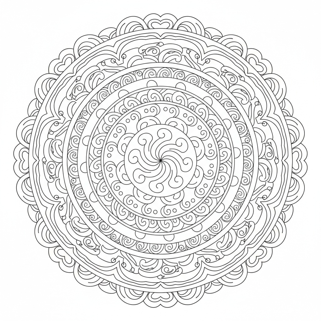 Mandala Onda Oceanica - Medio