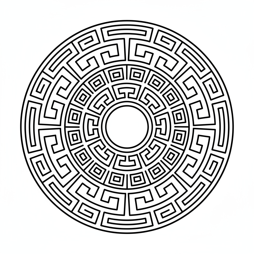 Mandala Meandro Greco - Facile