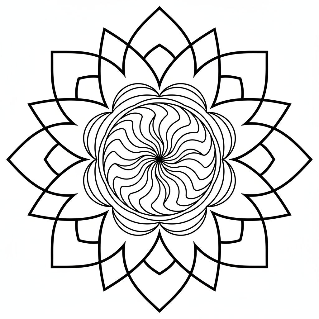 Mandala Illusione Ottica - Facile