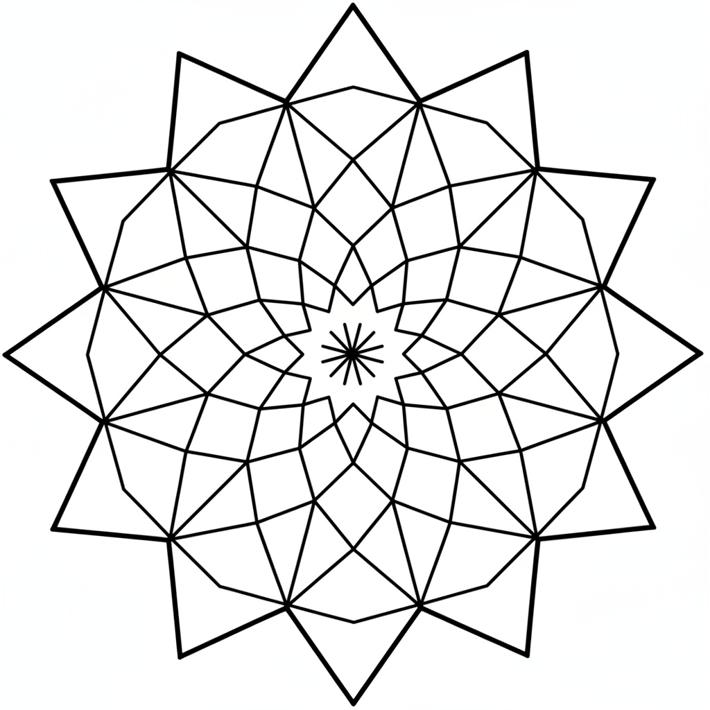 Mandala Piastrella Penrose - Facile