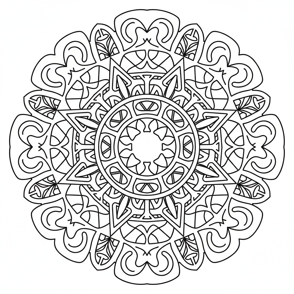 Mandala Tribale Polinesiano - Facile